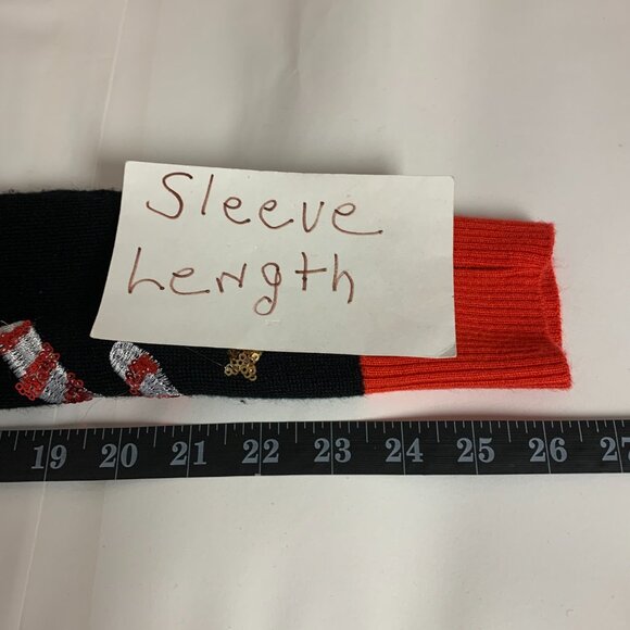 Tipsy Elves Sweater Size Large Cardigan Candy Cane Sequins Christmas in July - Picture 8 of 11